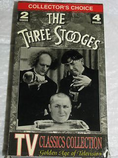 The Three Stooges VHS Tapes(2 Videos) Collectors Choice TV Classics
