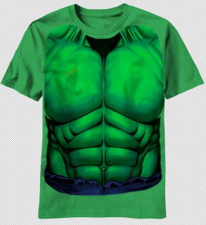NEW Incredible Hulk Full Chest Muscle Costume Marvel Comic Adult T 