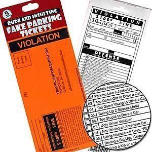 Fake Parking Tickets 5 Pack (adults only)