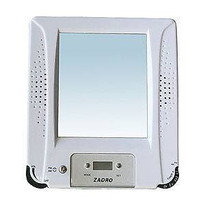 Fog Free Stereo Shower Mirror with Radio and Clock