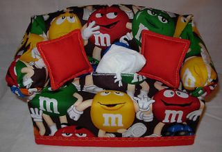 COUCH SOFA TISSUE BOX COVER   M & Ms CANDY