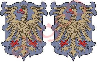 2x friuli ITALY coat of arms bumper stickers decals new