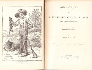 ADVENTURES OF HUCKLEBERRY FINN 1885 1ST CANADIAN EDITION PRE 1ST US 