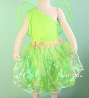 HALLOWEEN TINKERBELL DRESS WINGS COSTUME 2PC OUTFIT BIRTHDAY PARTY 1 