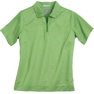 Womens Performance Golf Striped Polo Shirt Spring Collection   Green 
