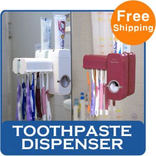   Dispenser Squeezer Toothbrush Holder Comfortable Bathroom Luxury