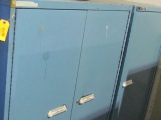 Stanley Vidmar 2 Door 2 Shelve Storage Cabinet Tool Box