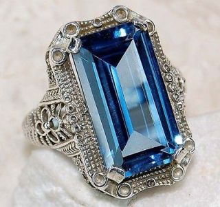 london blue topaz ring in Vintage & Antique Jewelry