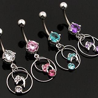 dangle titanium belly button rings in Body Piercing