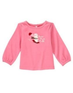   Sweetie Pink Shirt Snow Much Fun Bunny on Sled Toddler Sizes NEW