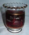   Glen New York Ruby Souvenir Toothpick Holder Small Tumbler Glass