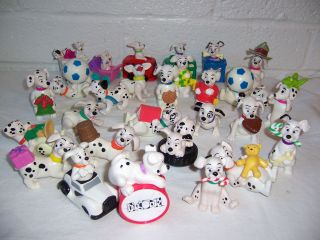   dalmatian dog plastic toy figurines or use as cake toppers variety C