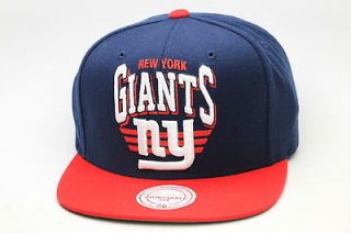 Mitchell & Ness New York Giants Snapback Hat Navy Blue / Red / Green