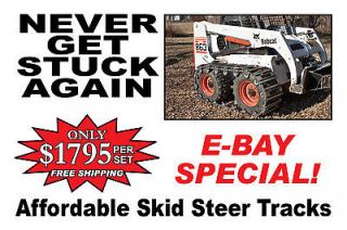 Skid Steer Tracks (Over the Tire) for Case 75XT & Others w/Free 