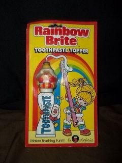 VINTAGE 1983 RAINBOW BRITE TOOTHPASTE TOPPER BY COLORFORMS MIB NEW 