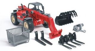 BRUDER 1/16 SCALE MANITOU TELESCOPIC LOADER MLT 633 WITH ACCESSORIES 
