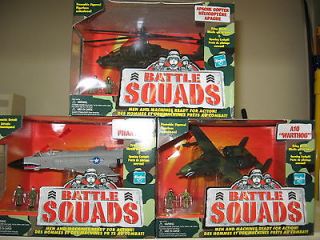 BATTLE SQUADS A 10 WARTHOG,apache,copter F 4 jet GALOOB HASBRO NEVER 