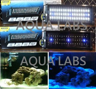 Aquarium LED Light Extendable brackets 6500K white LED day Blue 460nm 