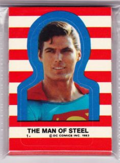 1983 Topps SUPERMAN III Complete Sticker Set