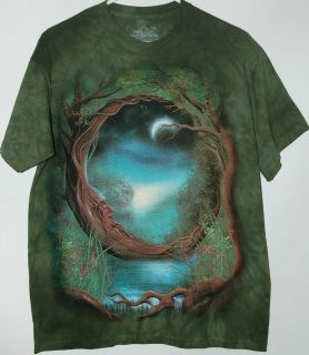 Moon Tree Tie Dye Tiedye T tee Shirt designed by The Mountain New 