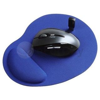 Blue Wrist Comfort Mouse Pad For Optical Trackball Mouse