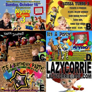 Toy Story Birthday Invitation PERSONALIZED w/ PHOTO and Matching Thank 