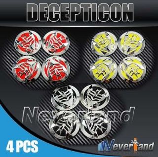 Decepticon Transformer Wheel Center Hub Cap Emblem Badge Decal Rim 