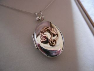 Clogau Sterling Silver & Rose Welsh Gold Tree of Life Locket RRP £250