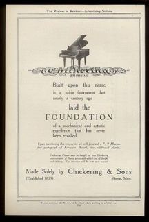 1910 Chickering grand piano vintage print ad