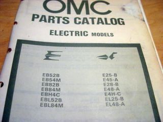 Evinrude Johnson Trolling Motor Parts Manual 1981 OMC