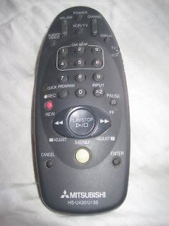 Mitsubishi VCR HSU430 HSU130 Remote Control Controller Works great