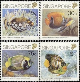 Tropical Fish Marine Life Stamps Singapore # 548 551 MNH