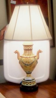 153 Antique Table Lamp with Camel Heads in the Base Design