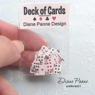Full Deck of Playing Cards   Las Vegas   Dollhouse Miniature 