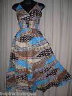 NWT Smocked Chest Turquoise Blue EMPIRE Waist Stretch Tee MAXI Dress 