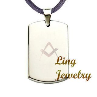 Tungsten Carbide Freemason Masonic Pendant Necklace New