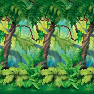 Jungle Party   Jungle trees backdrop room roll   4ft x 30ft   Scene 