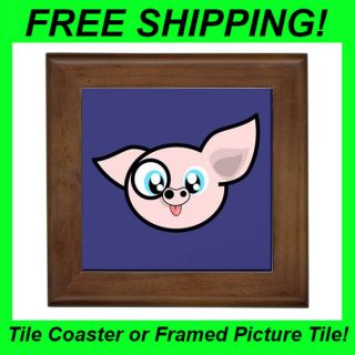 Smart Pig   Framed Picture Tile & Coaster  DD2041