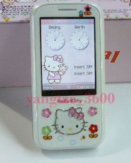 V1 hello kitty slide Touch screen keying Unlocked cell phone Quad Band 
