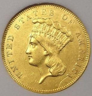   Three Dollar Indian Gold Piece $3   Choice Uncirculated   Rare BU Coin