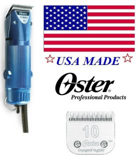 Oster A5 Turbo 2 Speed Clipper Cryogen X aGION 10 Blade Dog Cat Horse 