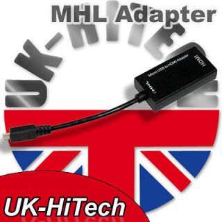 MICRO USB TO HDMI MHL ADAPTER CABLE FOR GALAXY S2 II I777 T989 I9100
