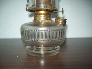small Victorian era glass Hanging Hall oil lamp font No 2 chimney 