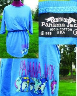 1980s Vintage Panama Jack Summer Beach Dress