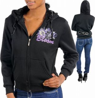 Black Bloom Stones Warm Hoodie Lined Jacket & Ed Hardy Perfume