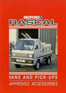 Bedford Rascal Van & Pick Up Accessories 1986 87 UK Market Sales 