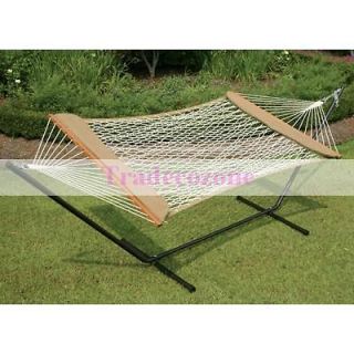 Castaway by Pawleys Island Cotton Rope Dark Brown Stand Hammock with 