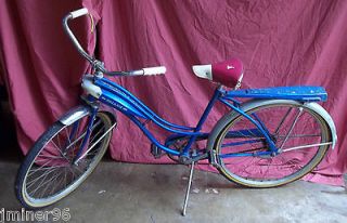 Vintage Early 1960s Huffy Galaxie Tank Bicycle 24