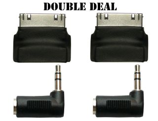 Dock Extender 30 pin Adapter BLACK with RA Double Deal for iPod iPhone 