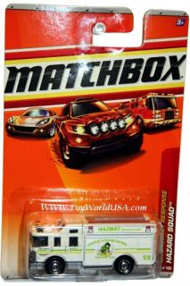 2010 Matchbox #51 Emergency Response Hazard Squad white
